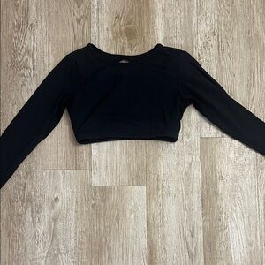 Long Sleeve OPEN BACK Crop Top